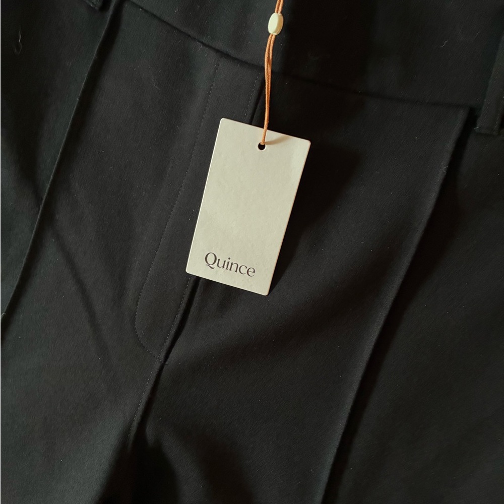 Quince Black Wide Leg Women's Pants - Picture 2 of 3